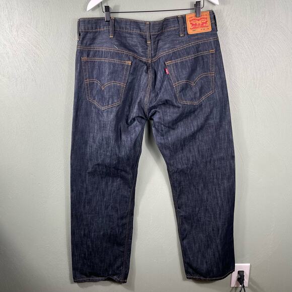 Levi's 569 Jeans Mens 38x34 Blue Relaxed Loose Fit Dark Wash Rancher Western - Picture 8 of 8